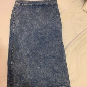 Long jean pin skirt